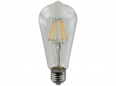 LED Fadenlampe ST64 Edison E27 klar 6W 570 Lumen