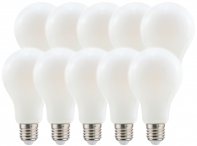 10x LED Fadenlampe A70 Bulb E27 matt 11W 1.521lm 4.000K 