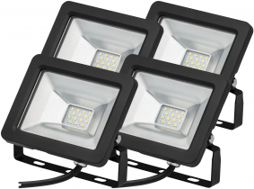 4x SMD LED Fluter kompakt 10 Watt 850 Lumen 