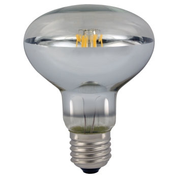 LED Reflektorlampe R80 E27 klar 6W 550 Lumen AdLuminis LED-Filament Reflector R80 klar 6W E27   